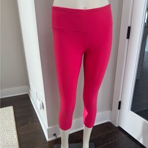 Athleta Hot Pink Active Crop Leggings Size Small